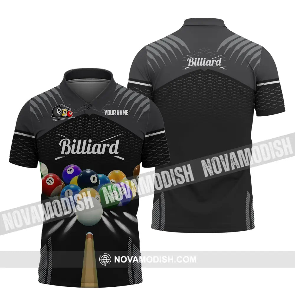 Unisex Shirt Billiards Custom T-Shirt Polo For Lovers / S T-Shirt