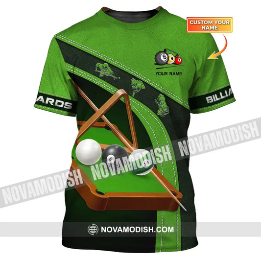 Unisex Shirt Billiards Green T-Shirt Table Polo For Lovers / S