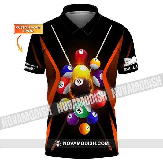 Unisex Shirt Billiards Polo T-Shirt For Lovers / S