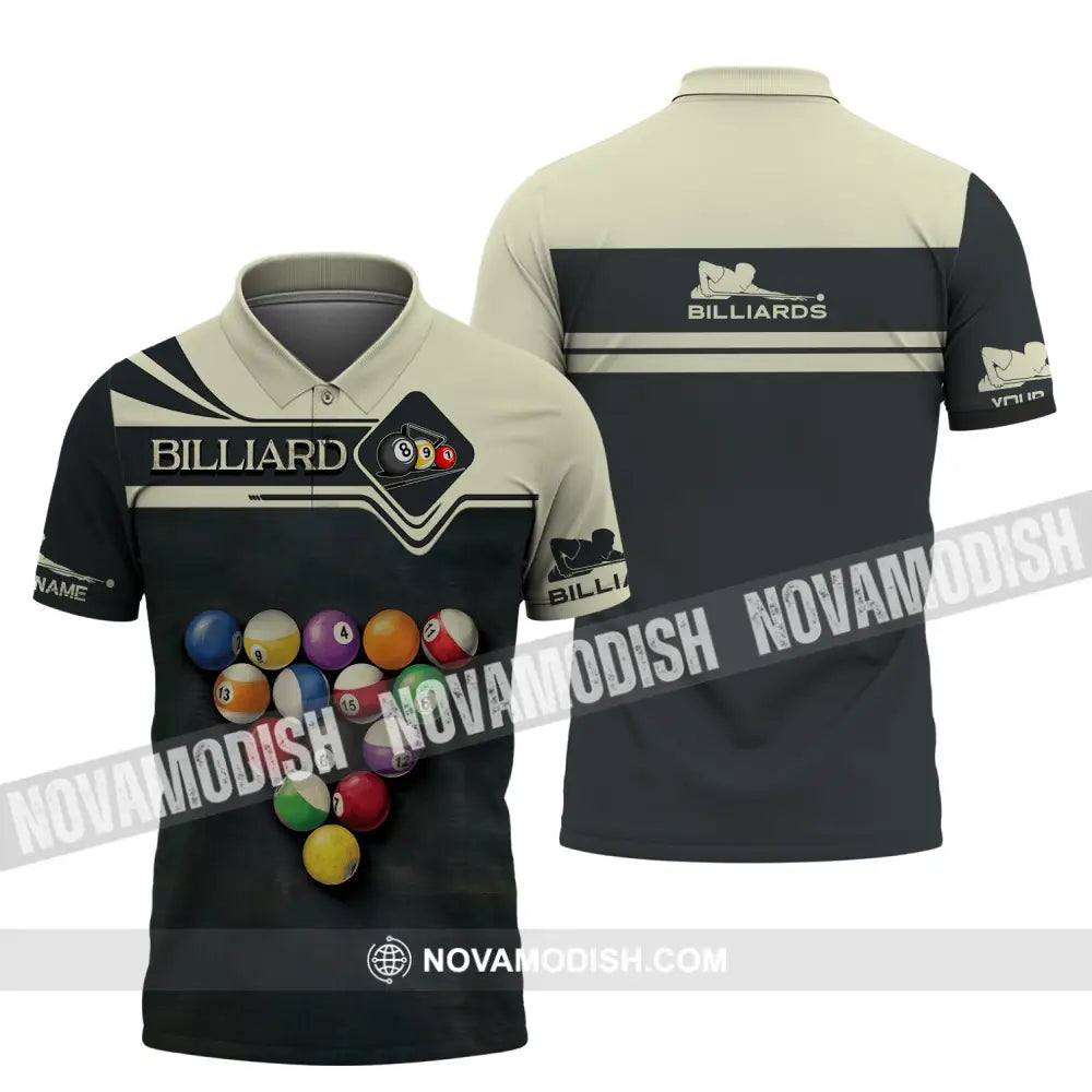 Unisex Shirt Billiards T-Shirt Billiard Triangle Polo For Lovers / S