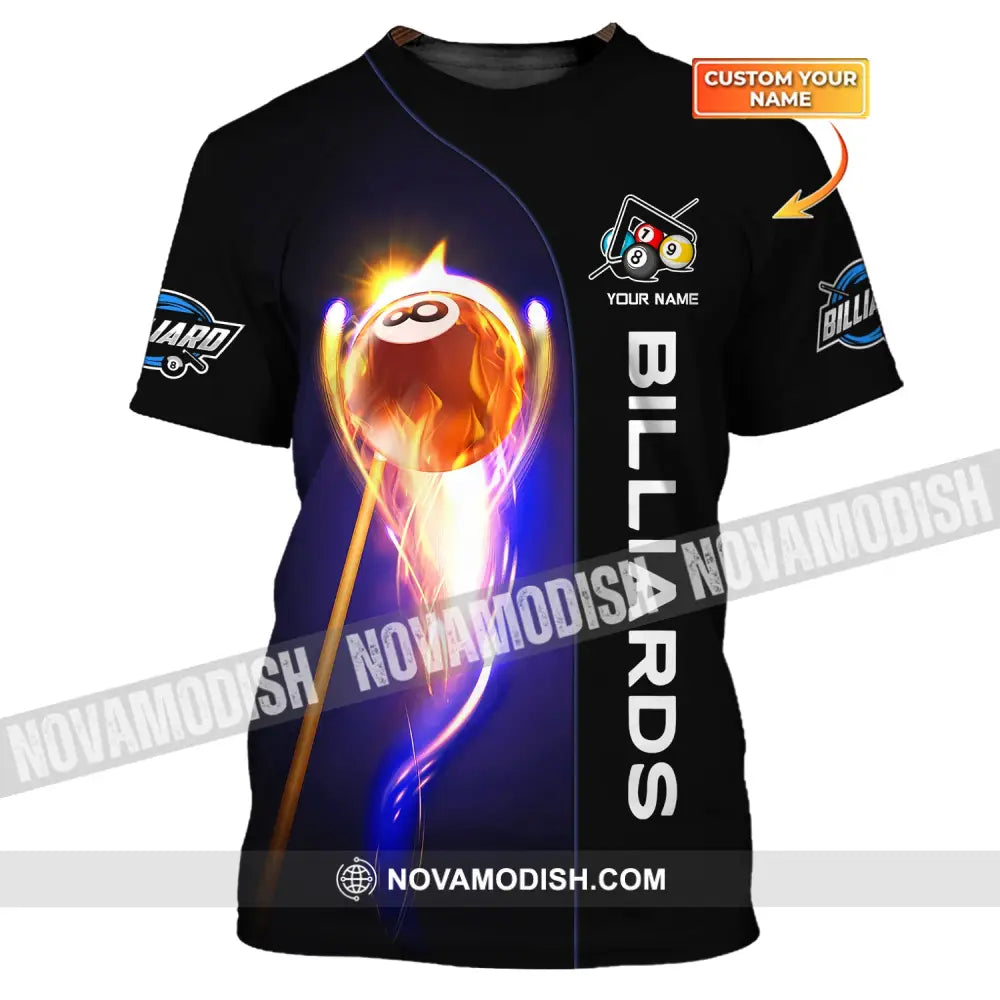 Unisex Shirt Billiards T-Shirt Fire Polo For Lovers / S