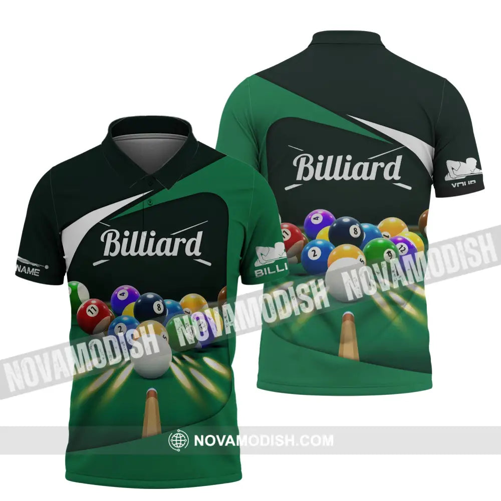 Unisex Shirt Billiards T-Shirt Player Shiirt Polo / S