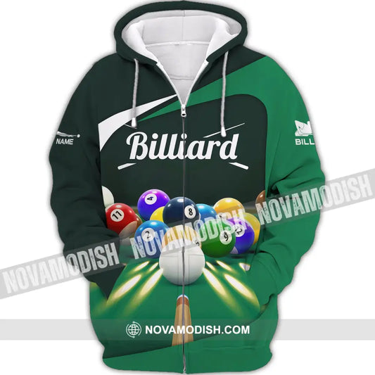 Unisex Shirt Billiards T-Shirt Player Shiirt Polo Zipper Hoodie / S