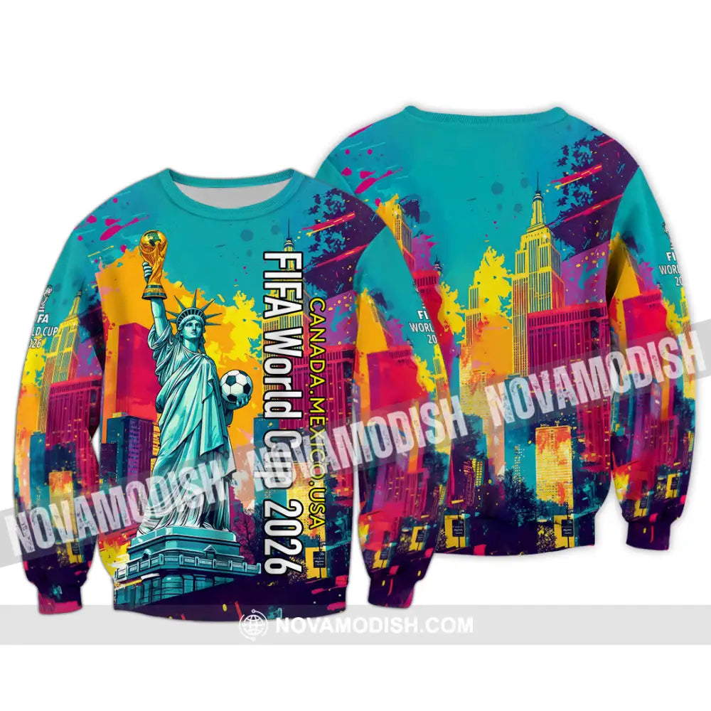 Unisex Shirt - Canada - Mexico - USA Fifa World Cup 2026 3D Shirt Long Sleeve / S T-shirt