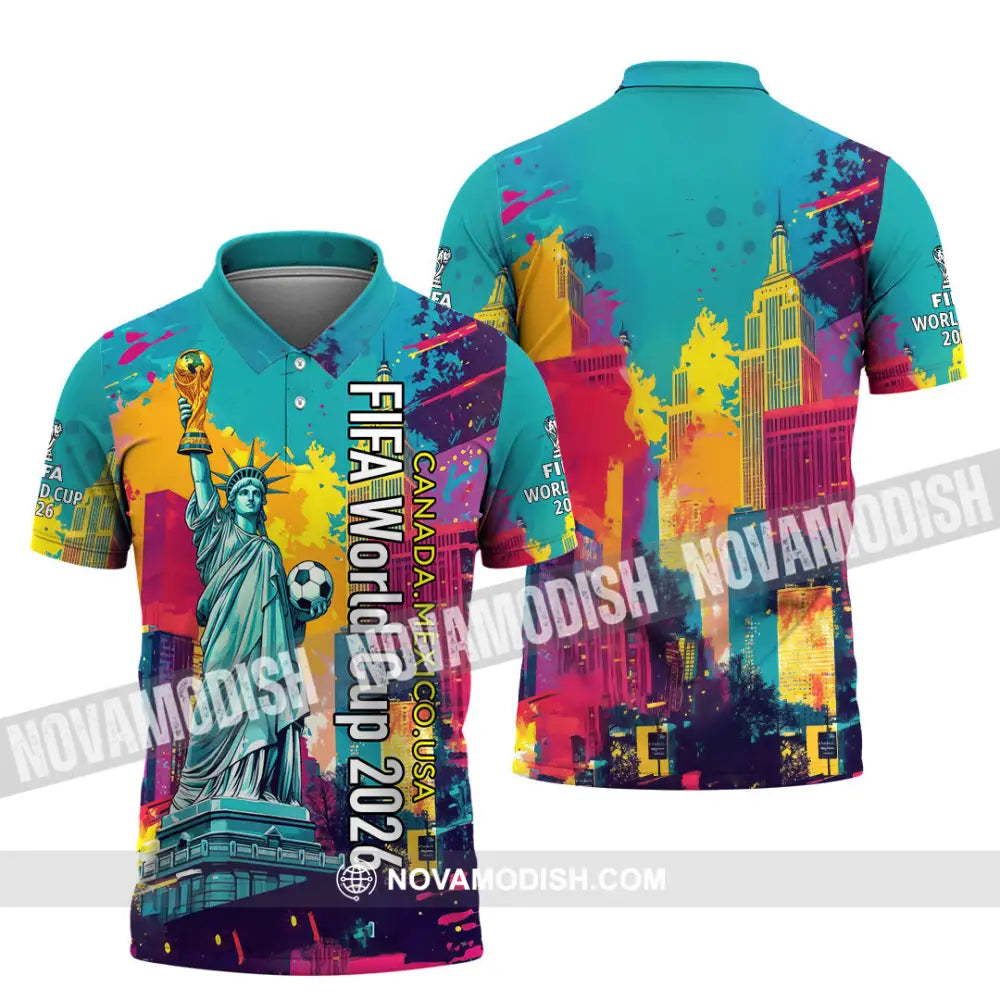 Unisex Shirt - Canada - Mexico - USA Fifa World Cup 2026 3D Shirt Polo Shirt / S T-shirt