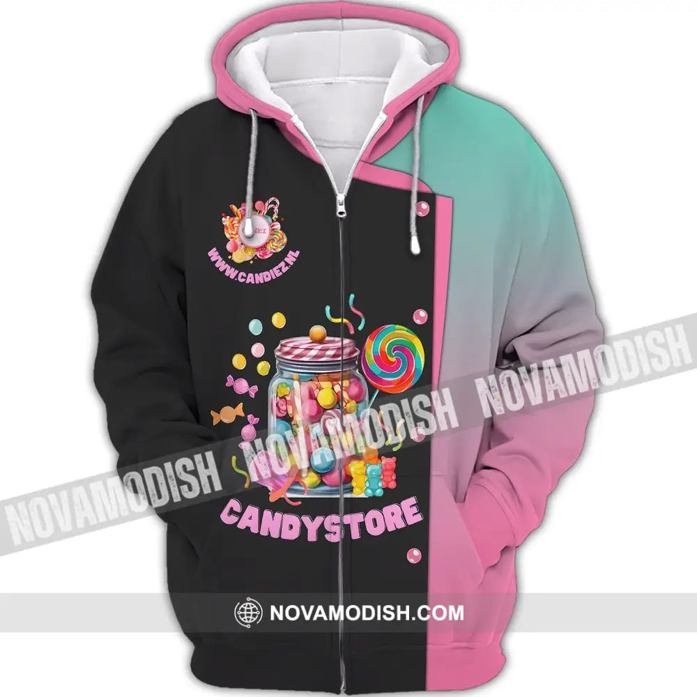 Unisex Shirt - Candy Store Shirt - Gift For Candy Lover Zipper Hoodie / S T-shirt