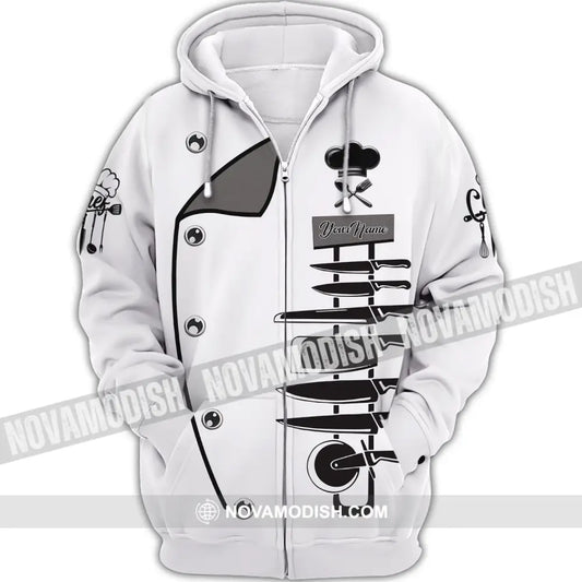 Unisex Shirt Chef Hoodie Sportwear Cooking Lovers Zipper / S T-Shirt