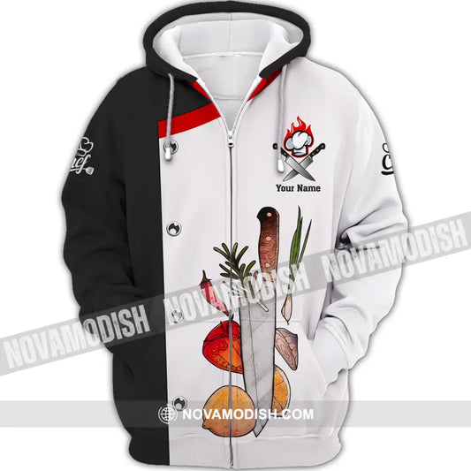 Unisex Shirt Chef Hoodie Sportwear Cooking Lovers Zipper / S T-Shirt