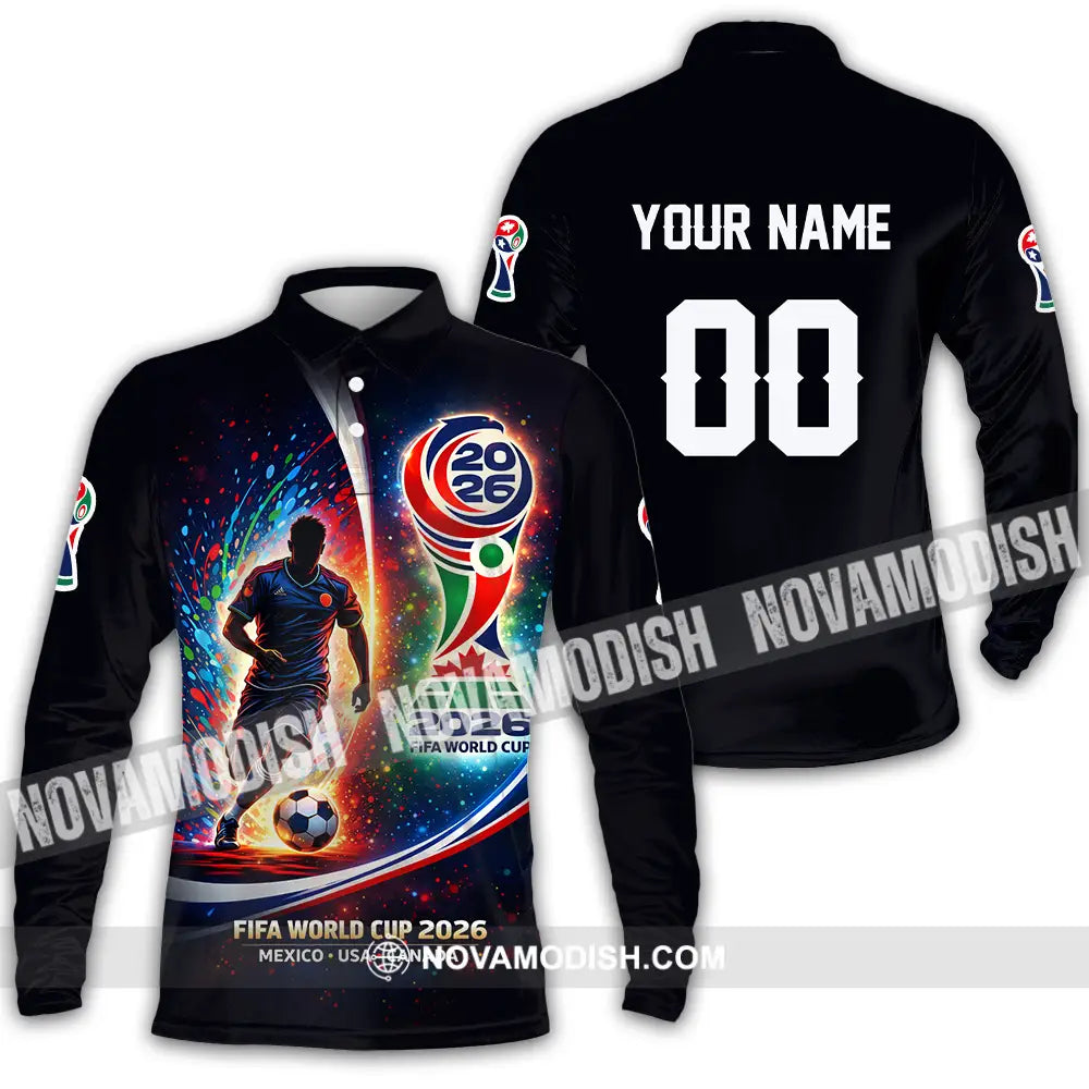 Unisex Shirt - Custom 2026 World Cup 3D Shirt Long Sleeve Polo / S T-shirt