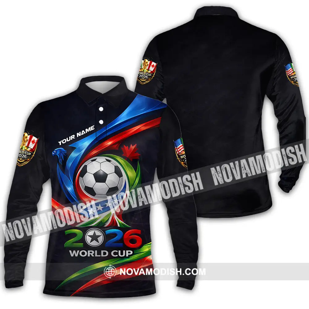 Unisex Shirt - Custom 2026 World Cup 3D Shirt Long Sleeve Polo / S T-shirt