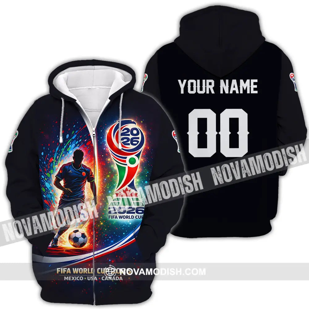 Unisex Shirt - Custom 2026 World Cup 3D Shirt Zipper Hoodie / S T-shirt