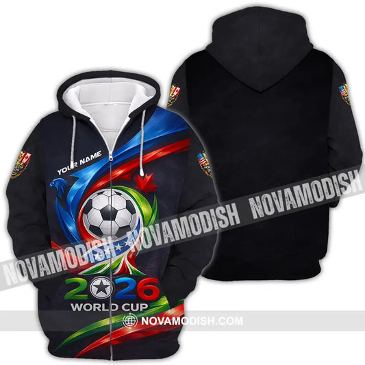 Unisex Shirt - Custom 2026 World Cup 3D Shirt Zipper Hoodie / S T-shirt