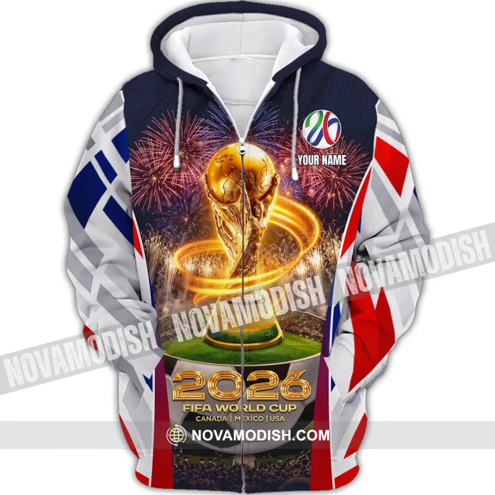 Unisex Shirt - Custom 2026 World Cup 3D Shirt Zipper Hoodie / S T-shirt