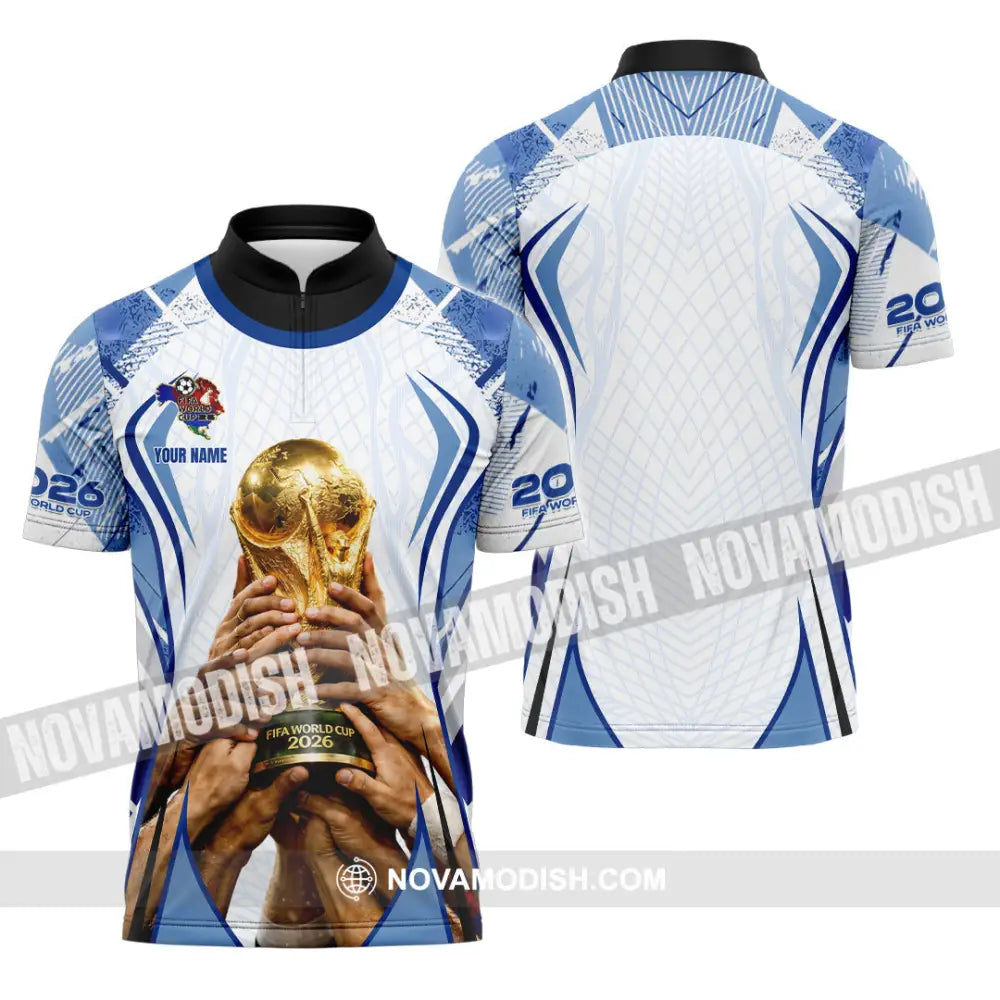 Unisex Shirt - Custom 2026 World Cup 3D Shirt Zipper Polo Shirt / S T-shirt