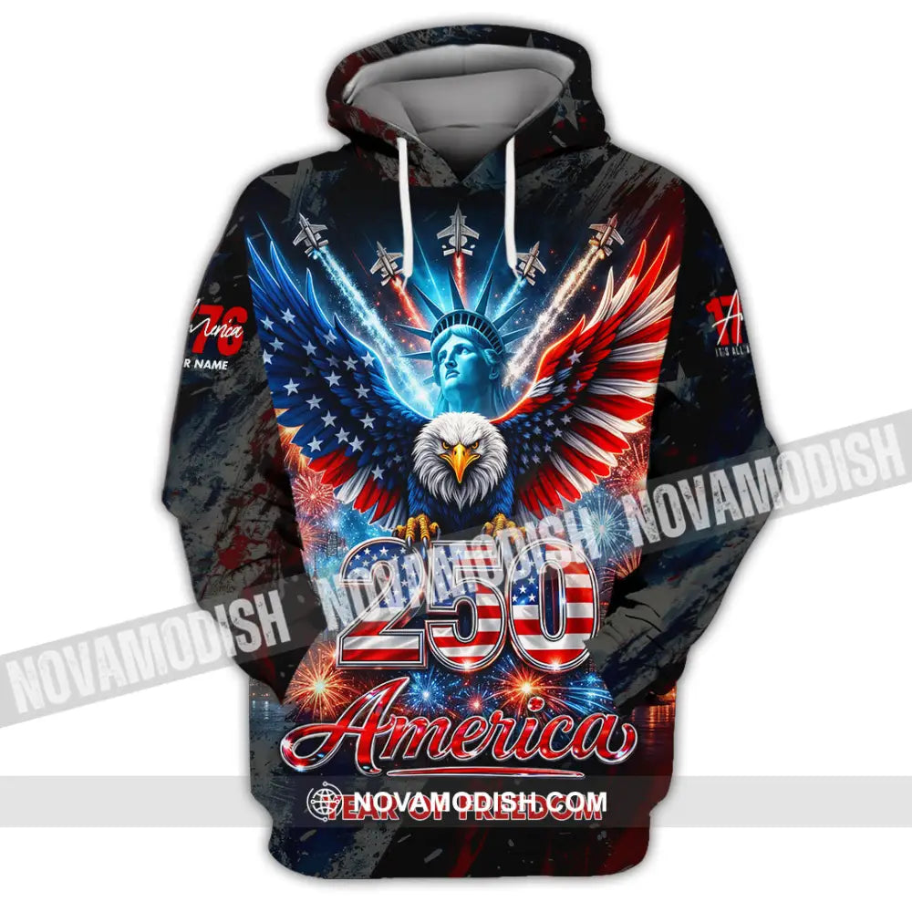 Unisex Shirt - Custom 250 Years America 3D Shirt Hoodie / S T-shirt