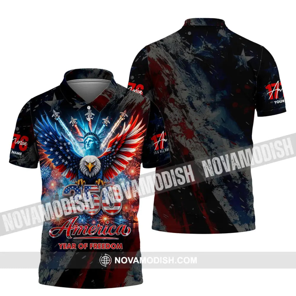Unisex Shirt - Custom 250 Years America 3D Shirt Polo Shirt / S T-shirt