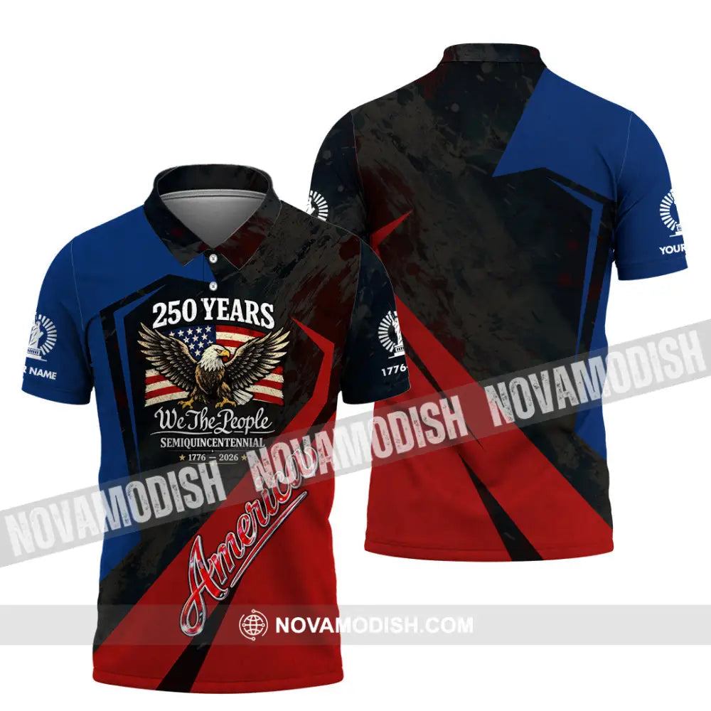 Unisex Shirt - Custom 250 Years America 3D Shirt Polo Shirt / S T-shirt