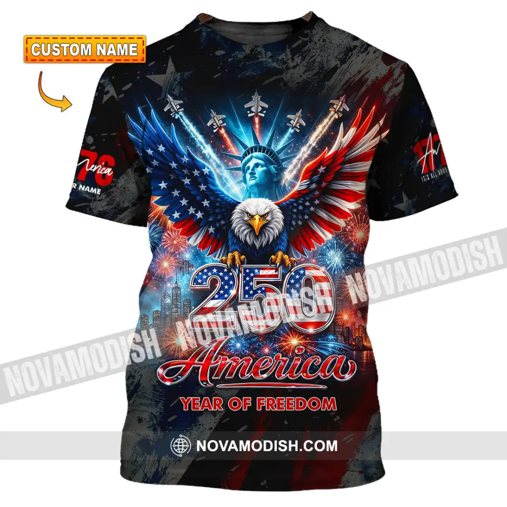 Unisex Shirt - Custom 250 Years America 3D Shirt T-Shirt / S T-shirt