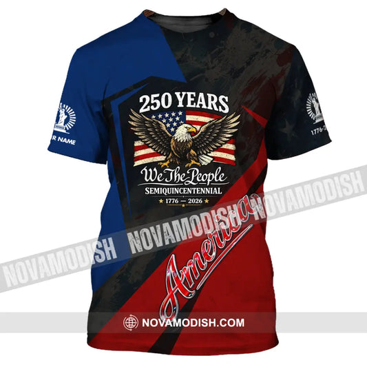 Unisex Shirt - Custom 250 Years America 3D Shirt T-Shirt / S T-shirt