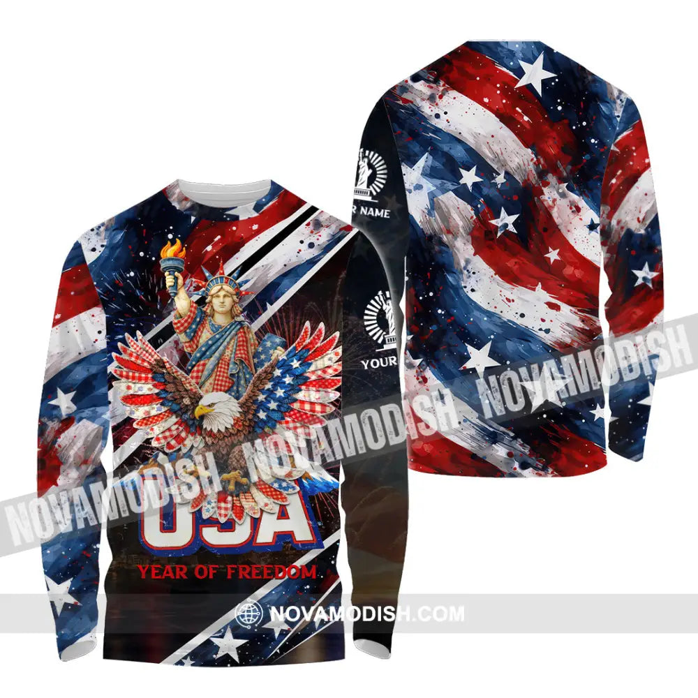 Unisex Shirt - Custom 250 Years Of United State Of America 3D Shirt Long Sleeve Shirt / S T-shirt