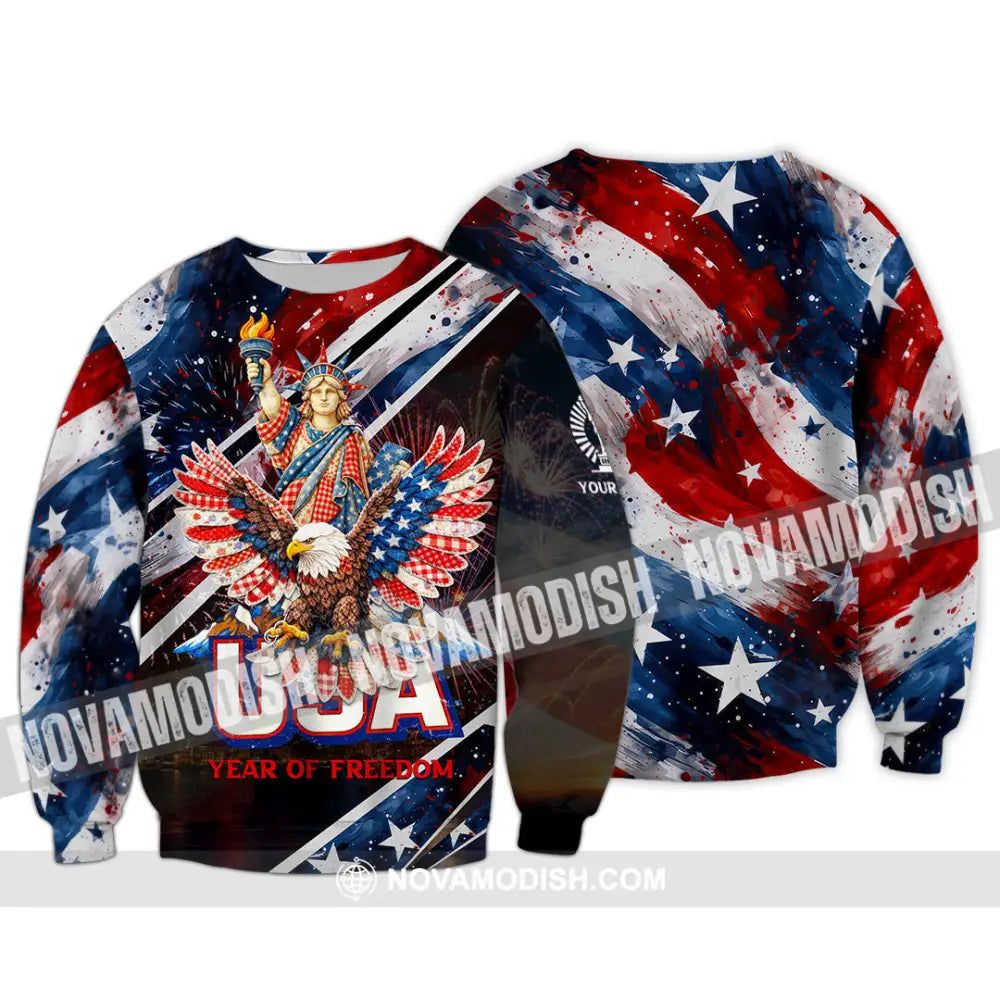 Unisex Shirt - Custom 250 Years Of United State Of America 3D Shirt Long Sleeve / S T-shirt
