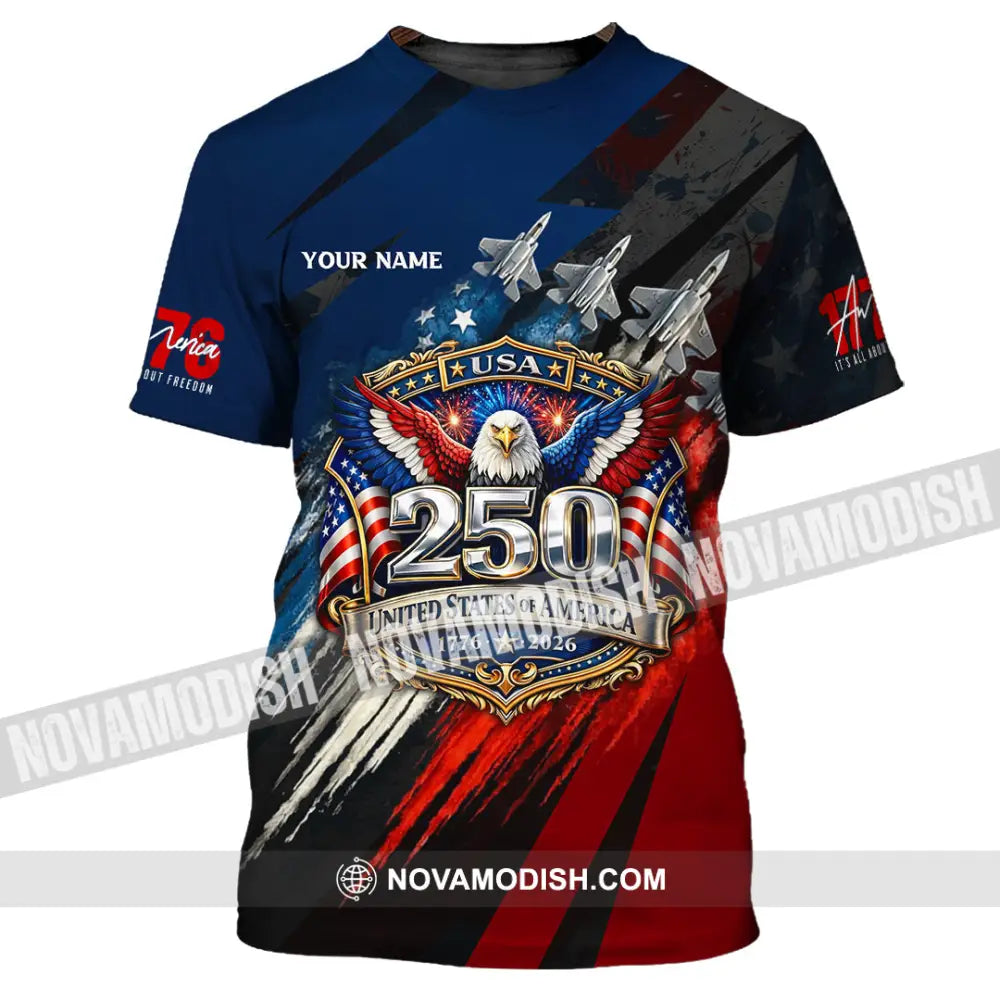 Unisex Shirt - Custom 250 Years Of United State Of America 3D Shirt T-Shirt / S T-shirt