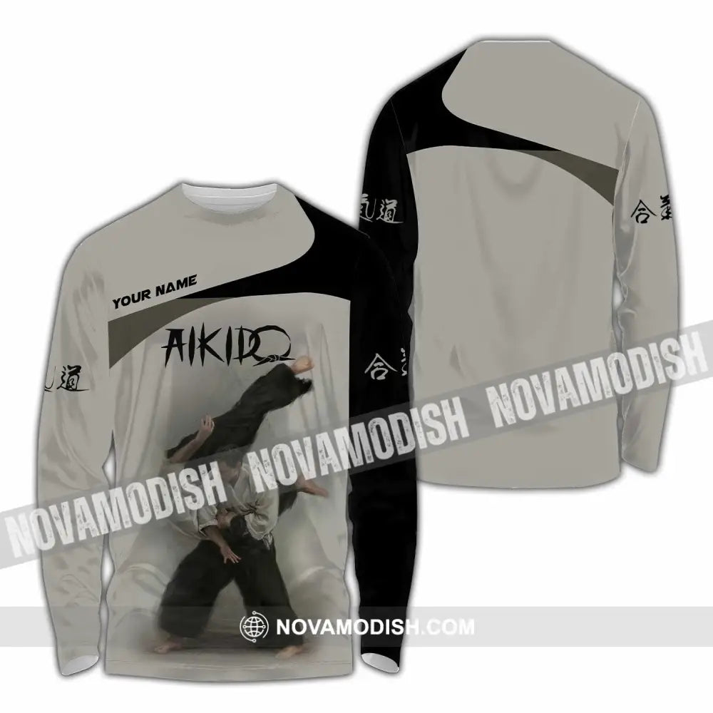 Unisex Shirt - Custom Aikido 3D Shirt Long Sleeve Shirt / S T-shirt