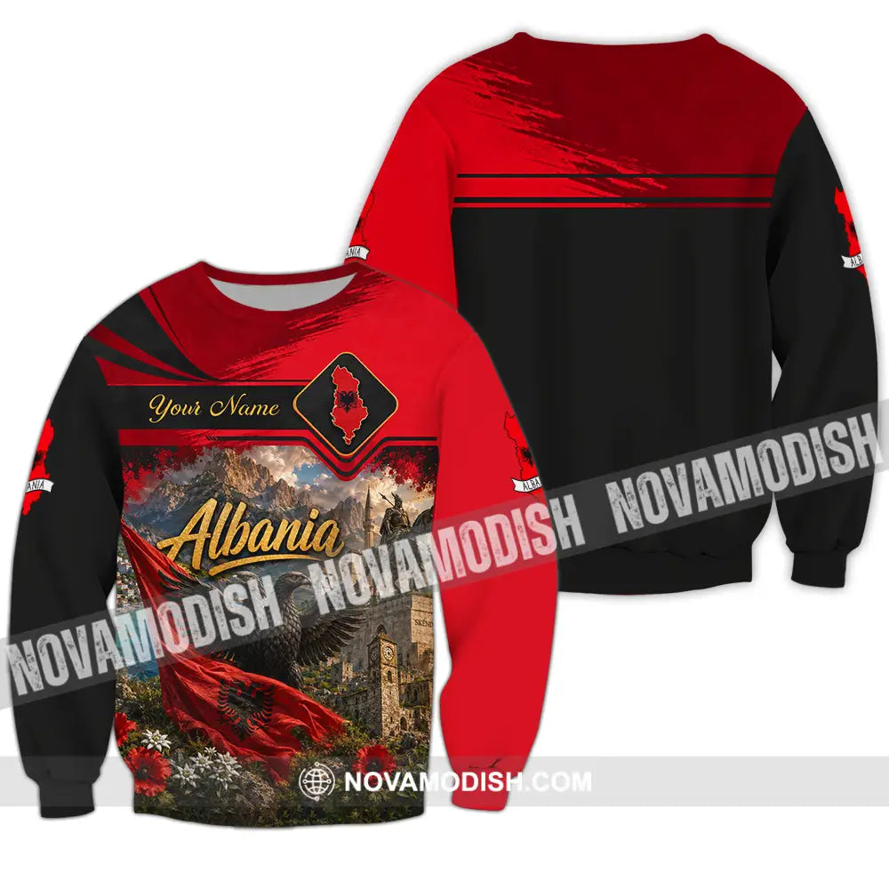 Unisex Shirt - Custom Albania Shirt - Long Sleeve / S - T-shirt