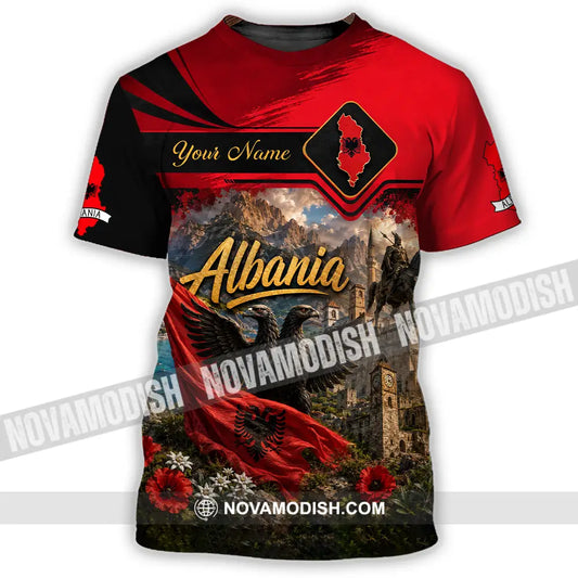 Unisex Shirt - Custom Albania Shirt - T-Shirt / S - T-shirt