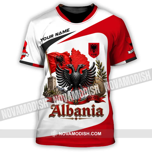 Unisex Shirt - Custom Albania Shirt - T-Shirt / S - T-shirt