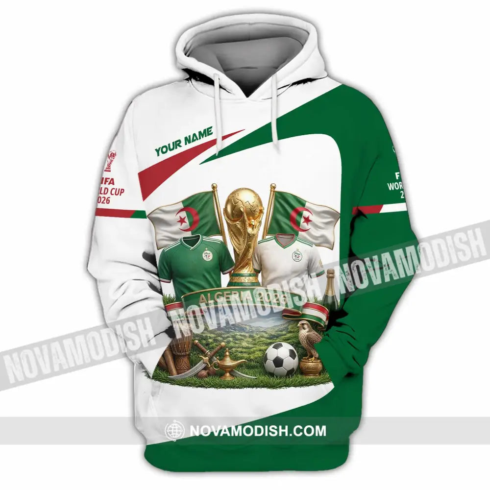 Unisex Shirt - Custom Algeria World Cup 2026 3D Shirt - Hoodie / S - T-shirt