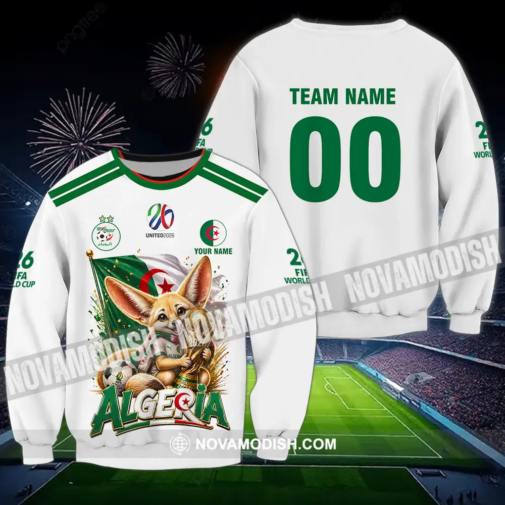 Unisex Shirt - Custom Algeria World Cup 2026 3D Shirt - Long Sleeve / S - T-shirt