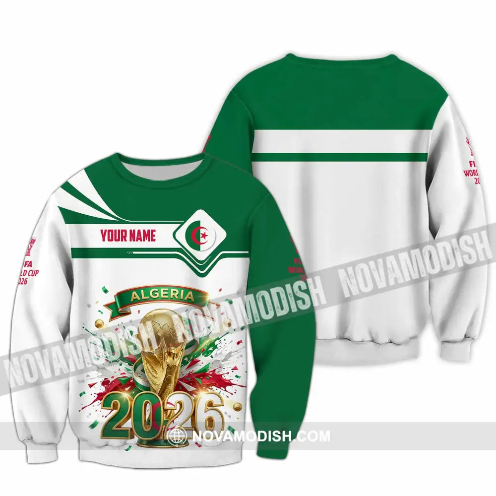 Unisex Shirt - Custom Algeria World Cup 2026 3D Shirt - Long Sleeve / S - T-shirt