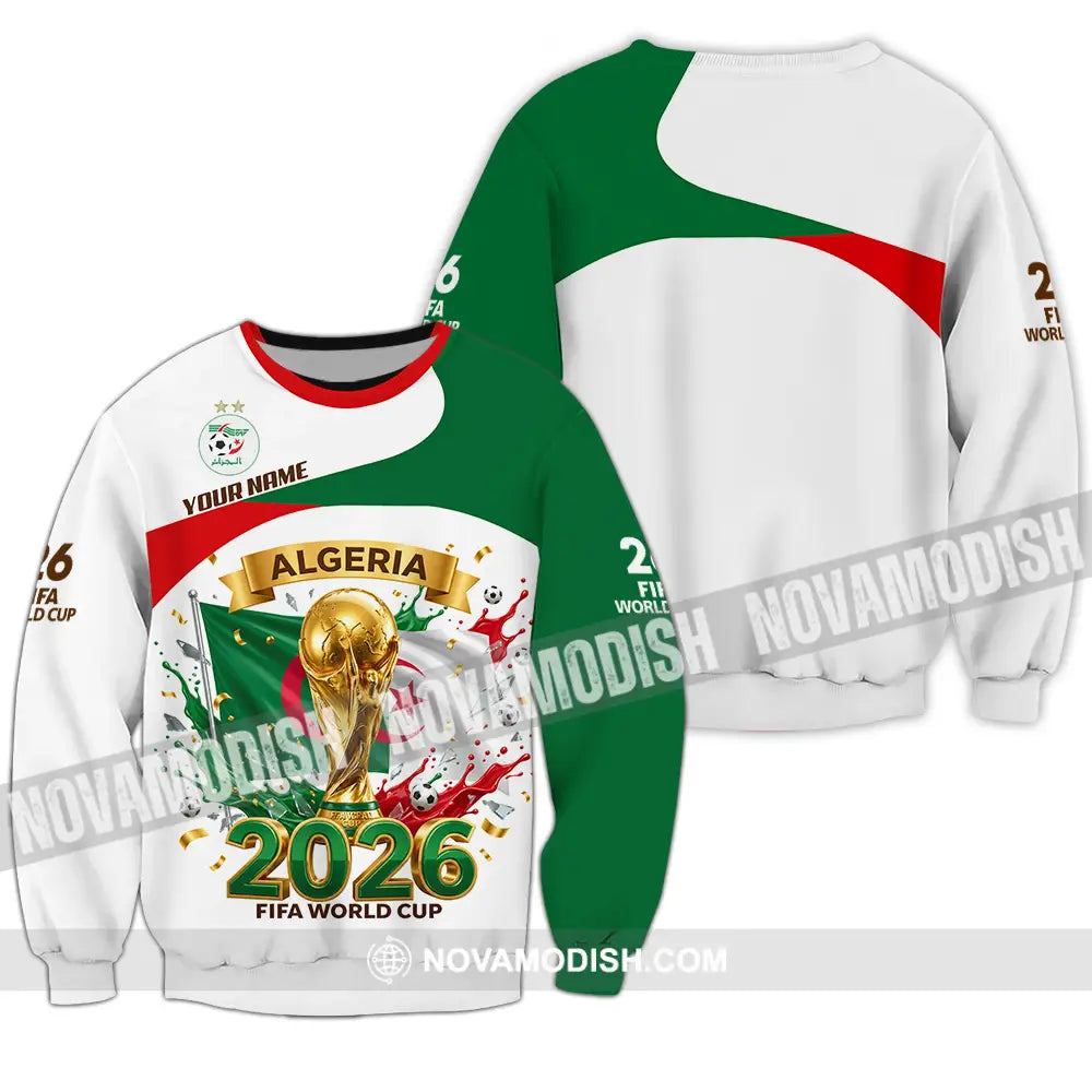 Unisex Shirt - Custom Algeria World Cup 2026 3D Shirt - Long Sleeve / S - T-shirt