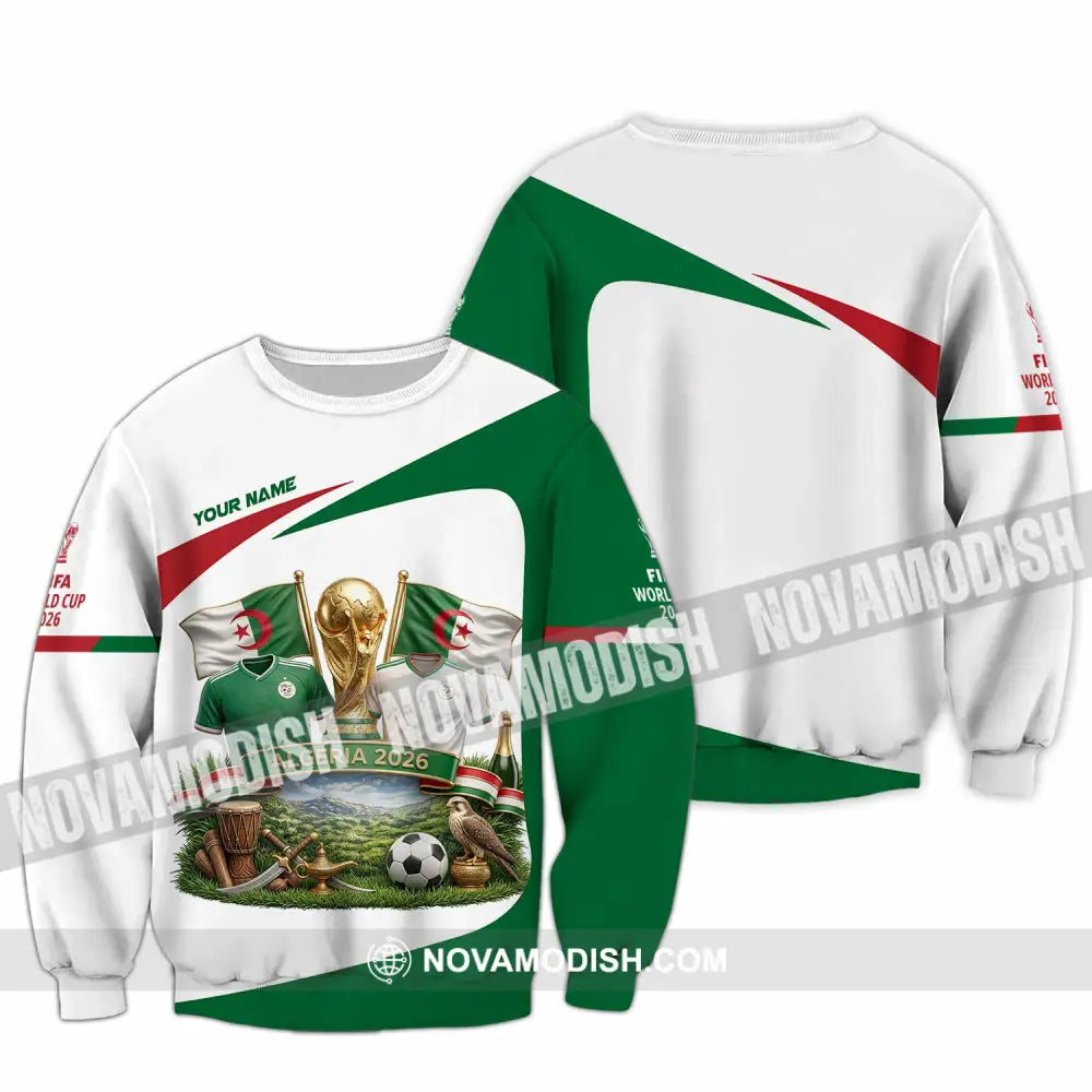 Unisex Shirt - Custom Algeria World Cup 2026 3D Shirt - Long Sleeve / S - T-shirt