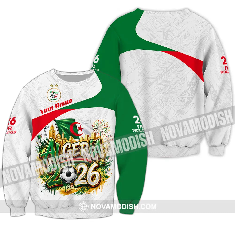 Unisex Shirt - Custom Algeria World Cup 2026 3D Shirt - Long Sleeve / S - T-shirt