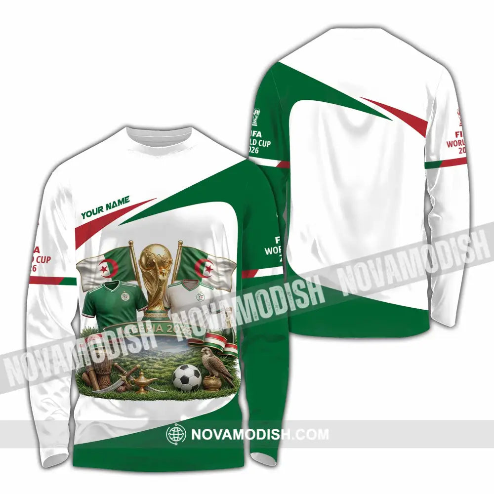 Unisex Shirt - Custom Algeria World Cup 2026 3D Shirt - Long Sleeve Shirt / S - T-shirt