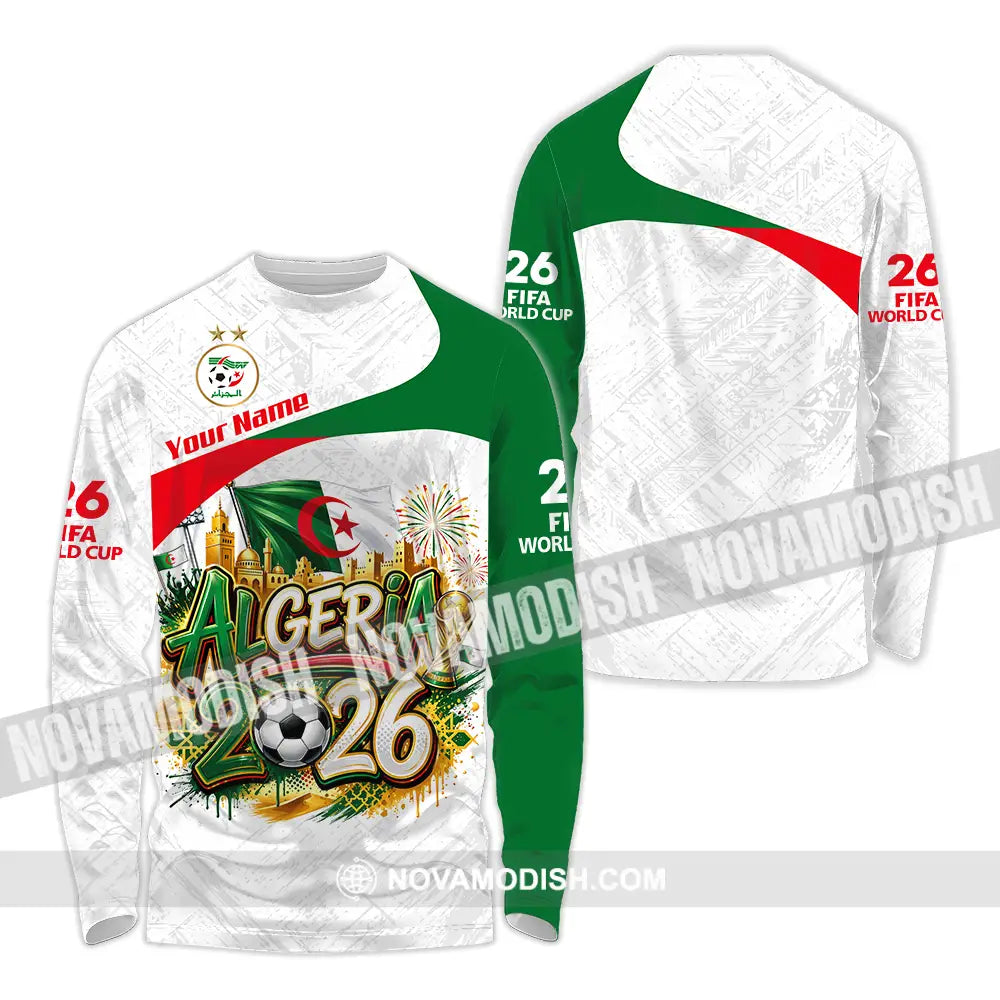 Unisex Shirt - Custom Algeria World Cup 2026 3D Shirt - Long Sleeve Shirt / S - T-shirt