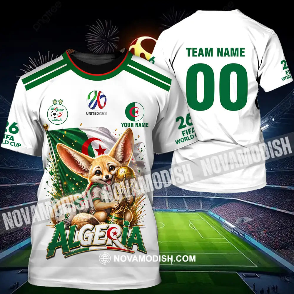 Unisex Shirt - Custom Algeria World Cup 2026 3D Shirt - T-shirt