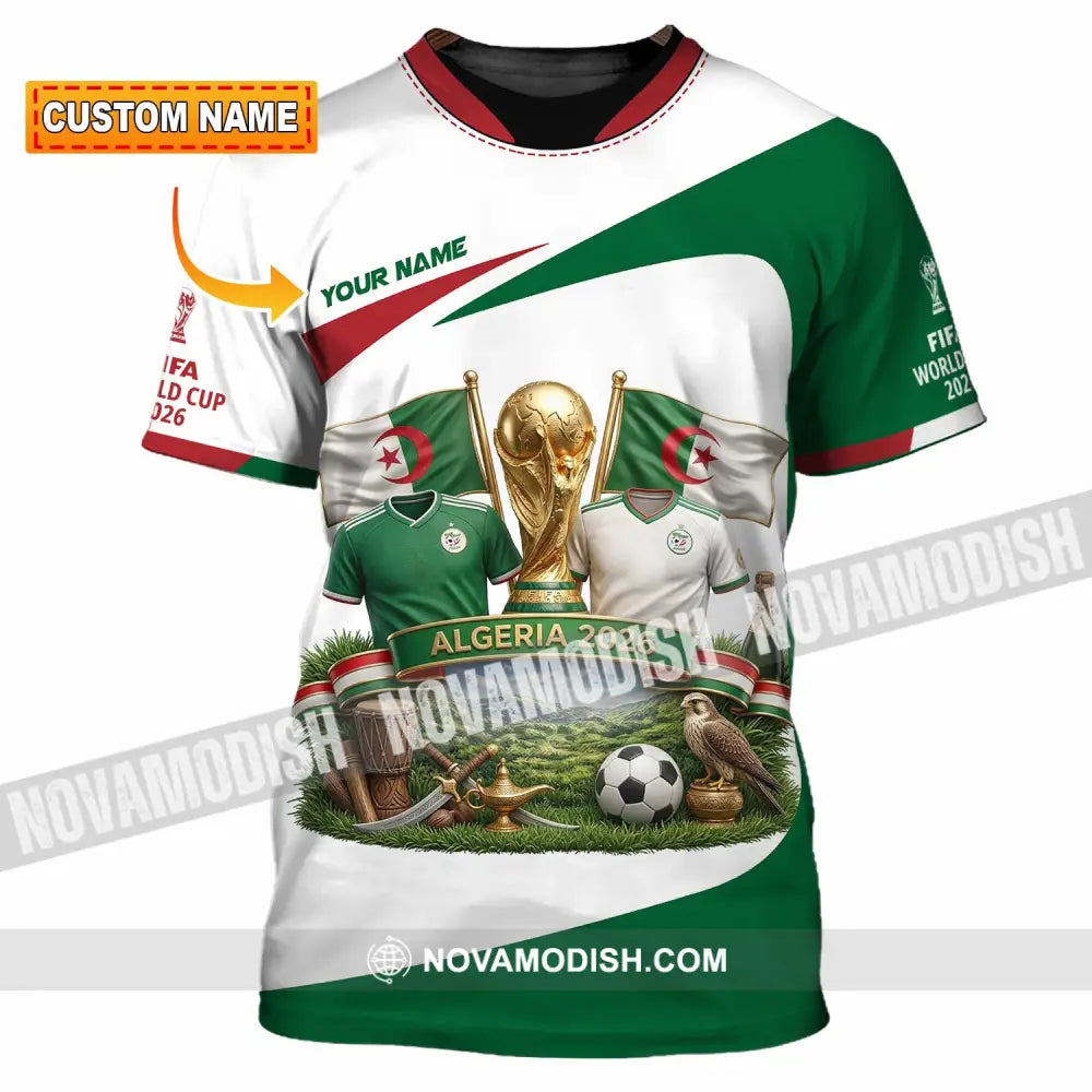 Unisex Shirt - Custom Algeria World Cup 2026 3D Shirt - T-shirt