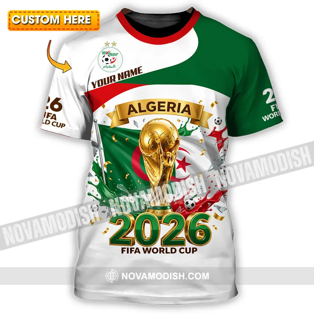 Unisex Shirt - Custom Algeria World Cup 2026 3D Shirt - T-shirt