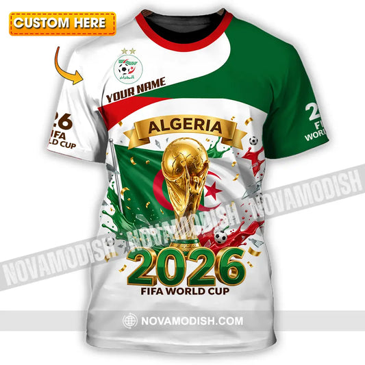 Unisex Shirt - Custom Algeria World Cup 2026 3D Shirt - T-shirt