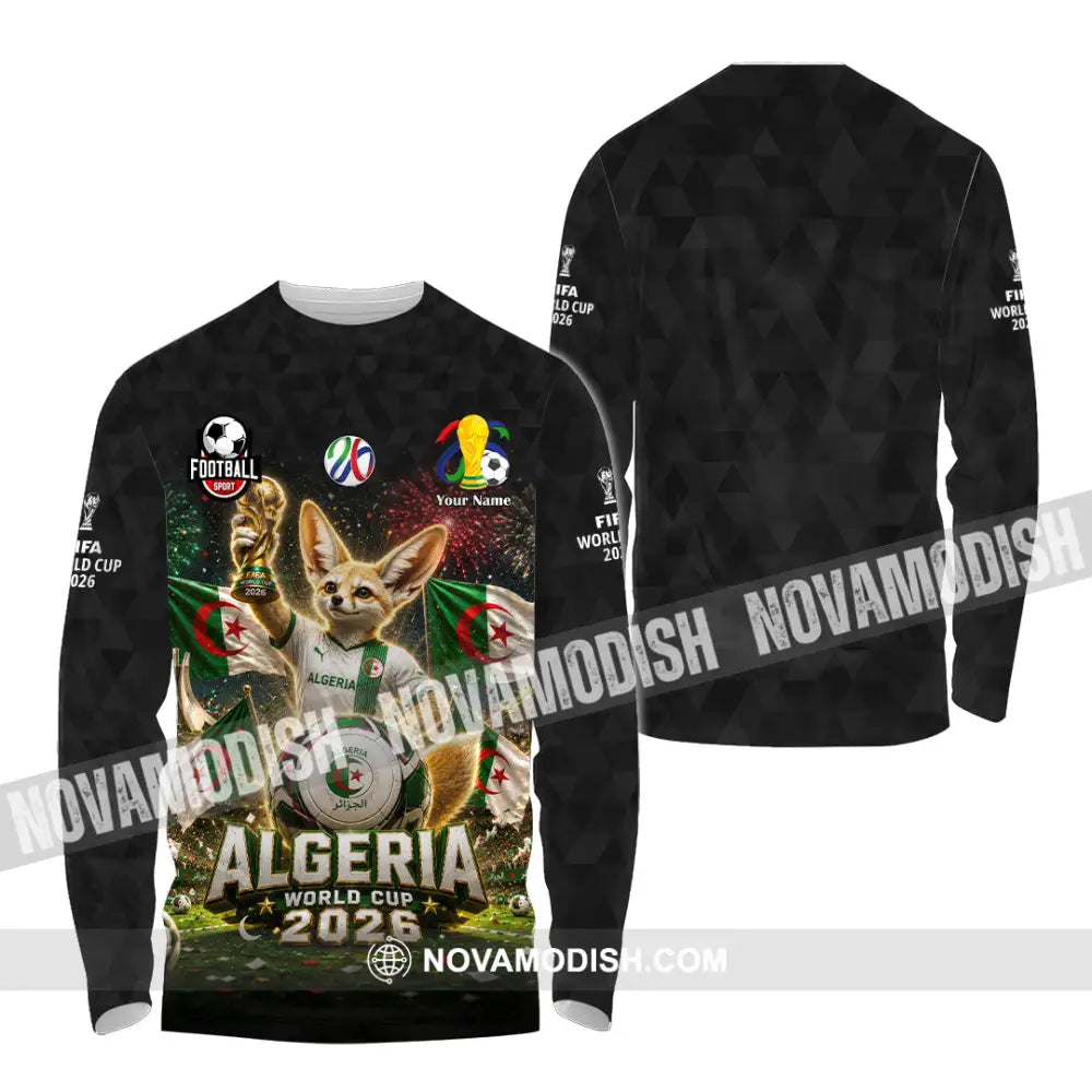 Unisex Shirt - Custom Algeria World Cup 2026 Shirt - Long Sleeve Shirt / S - T-shirt