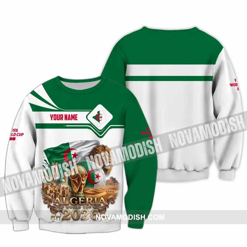 Unisex Shirt - Custom Algeria World Cup 2026 Shirt - Long Sleeve / S - T-shirt
