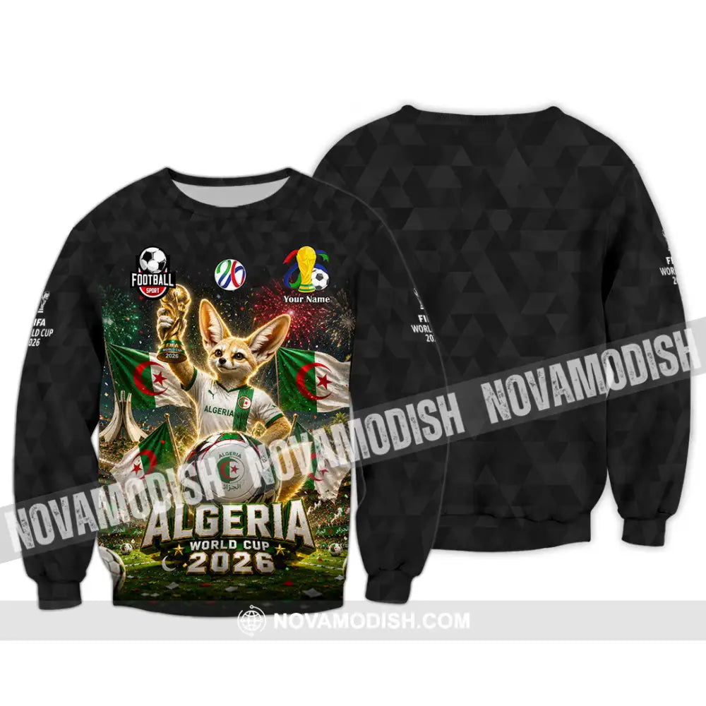 Unisex Shirt - Custom Algeria World Cup 2026 Shirt - Long Sleeve / S - T-shirt