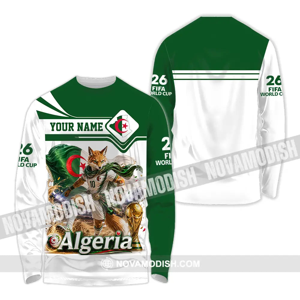 Unisex Shirt - Custom Algeria World Cup 2026 Shirt - Long Sleeve Shirt / S - T-shirt