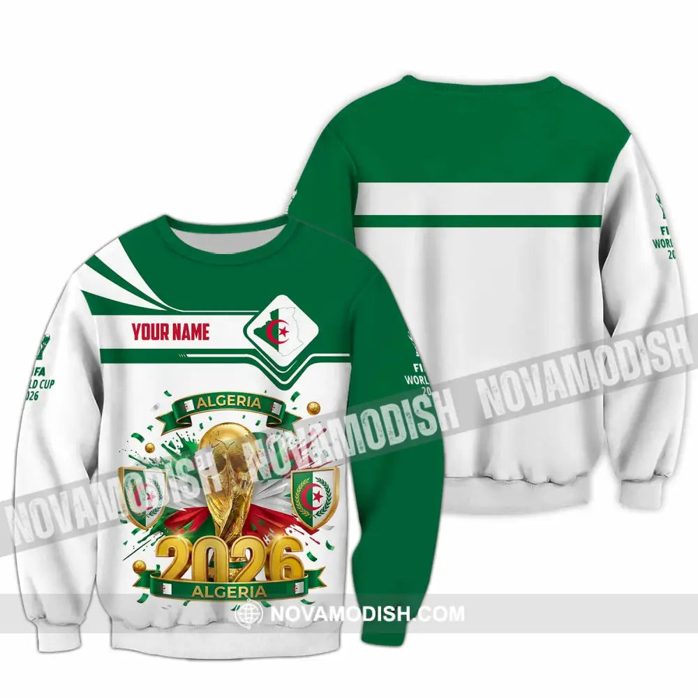 Unisex Shirt - Custom Algeria World Cup 2026 Shirt - Long Sleeve / S - T-shirt