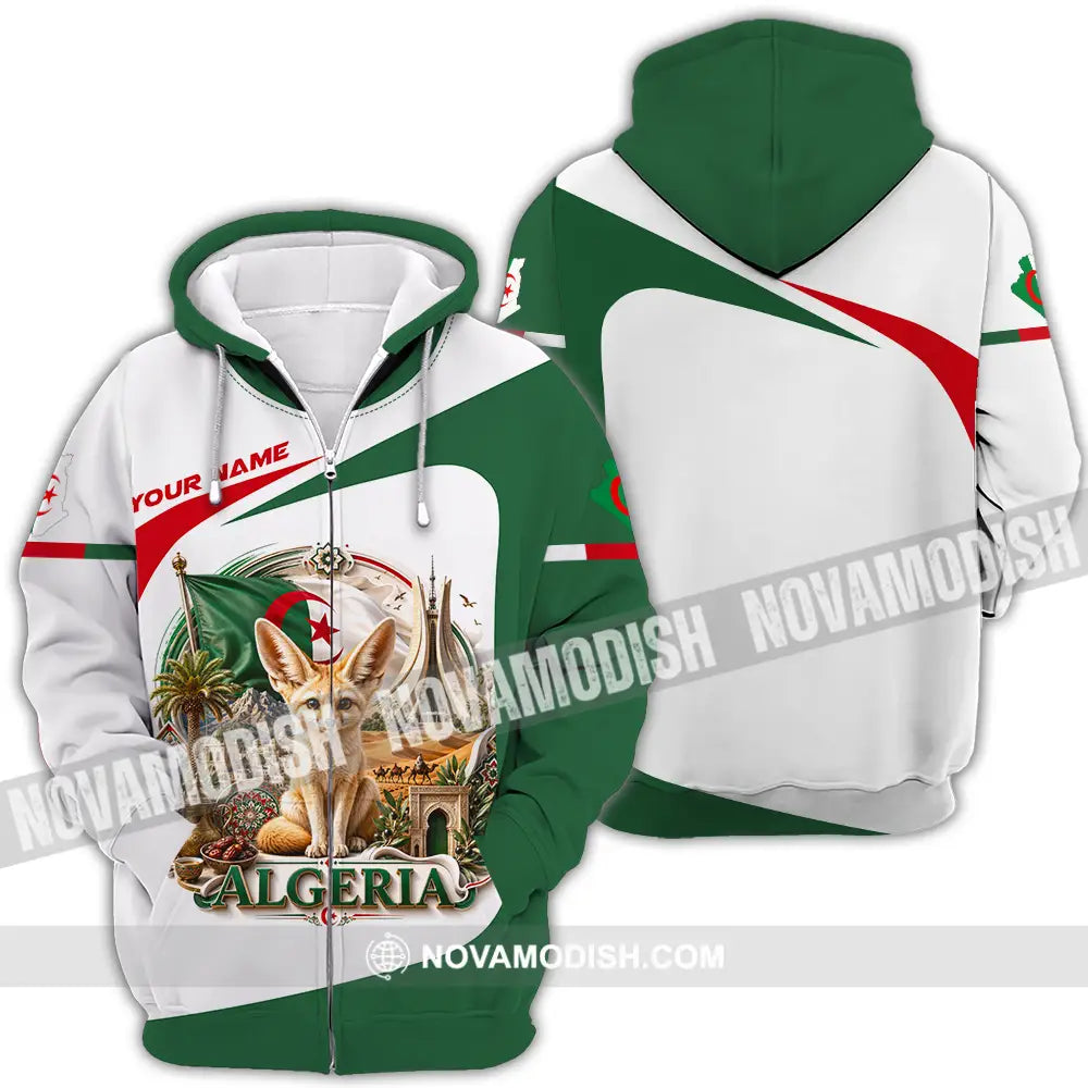 Unisex Shirt - Custom Algeria Shirt - Zipper Hoodie / S - T-shirt