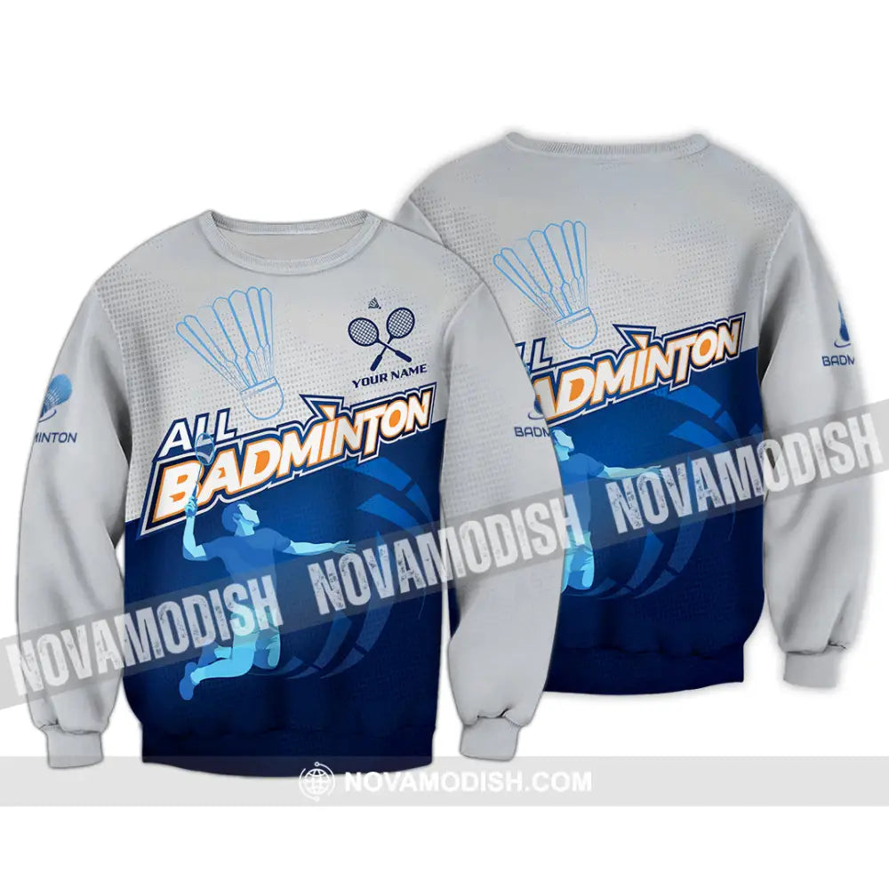 Unisex Shirt - Custom All Badminton 3D Shirt Long Sleeve / S T-shirt