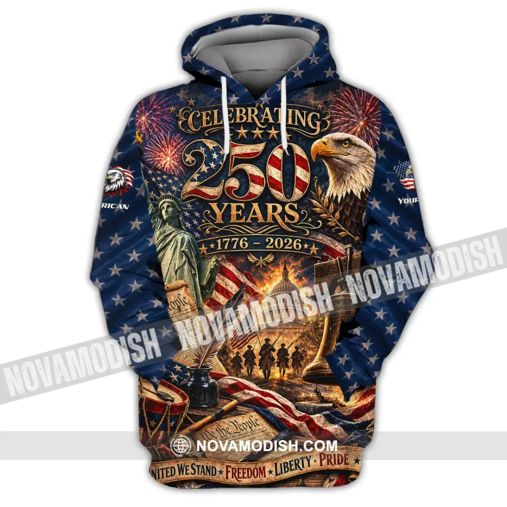 Unisex Shirt - Custom America 250 Years Shirt - Hoodie / S - T-shirt